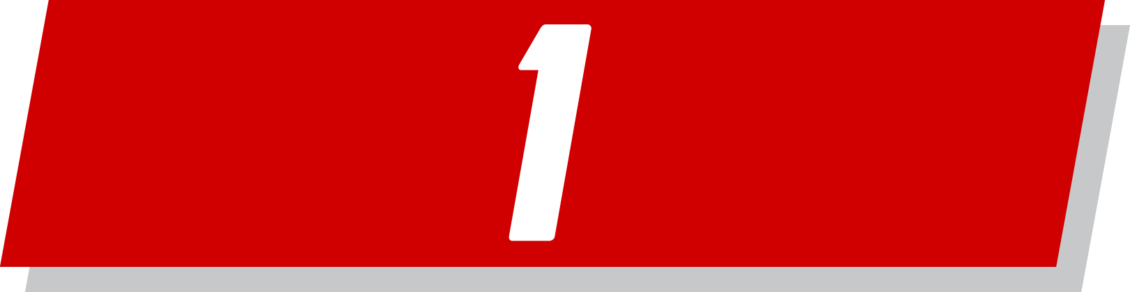 A decorative graphic of the number 1 in front of a red banner.