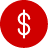 Red dollar icon