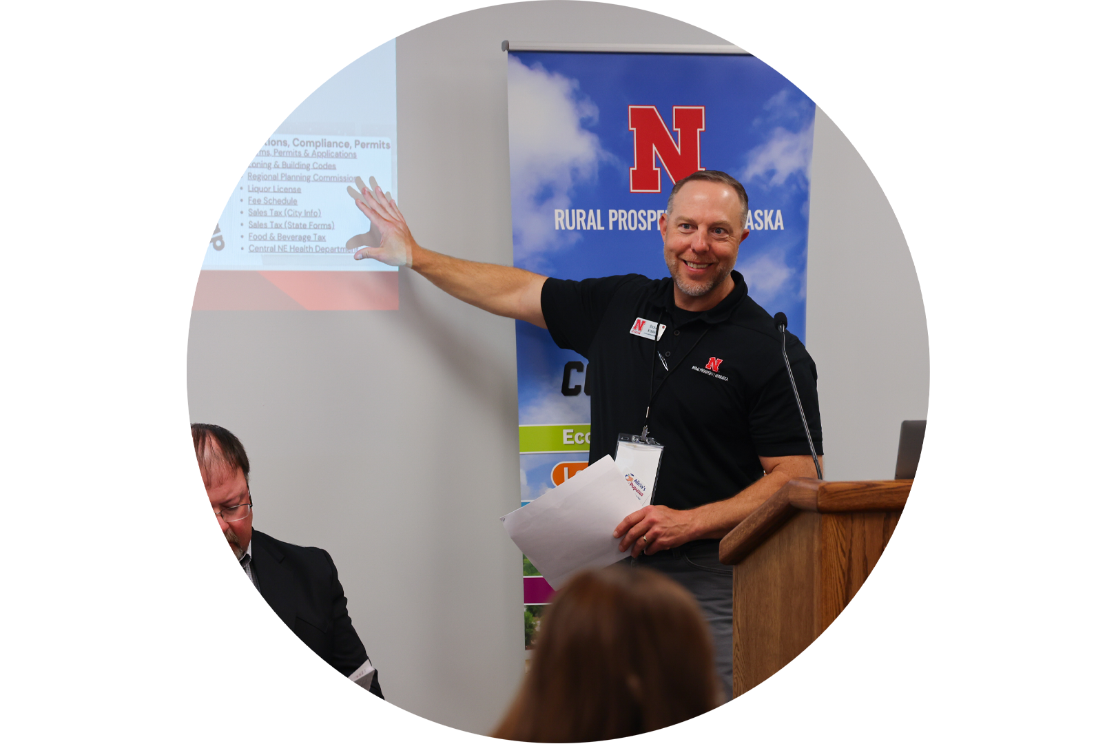 Shawn Kaskie presents at the 2025 CEC conference in North Platte, Neb. Photo by Russell Shaffer