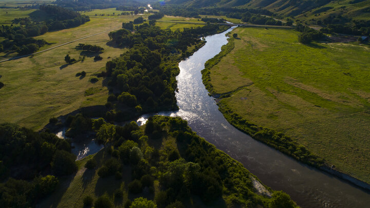 Niobrara River west of Valentine, NE. July 12, 2019. Photo by Craig Chandler
