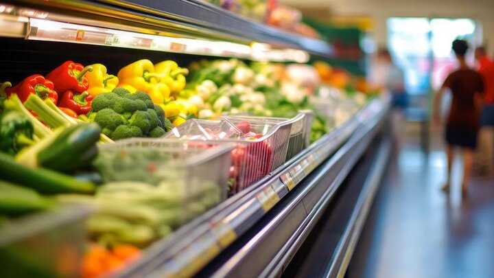 Adobe stock image of produce in a grocery store.