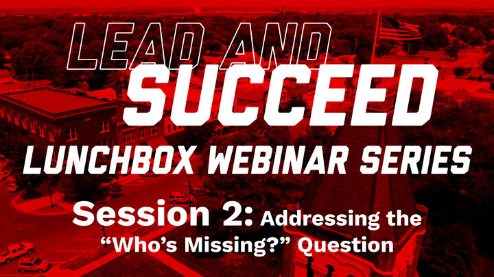 Graphic for Lead & Succeed lunchbox webinar series.