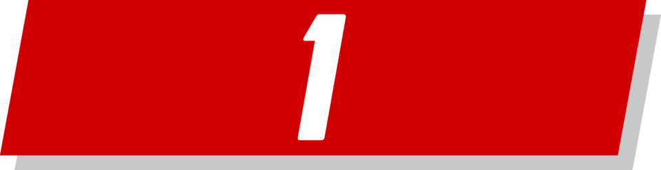 A decorative graphic of the number 1 in front of a red banner.