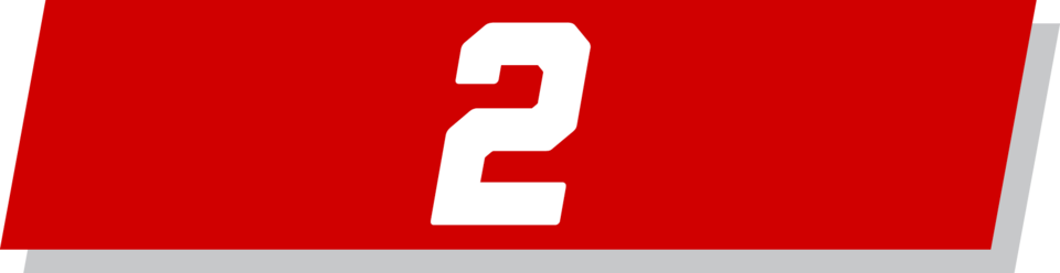 A decorative graphic of the number 2 in front of a red banner.