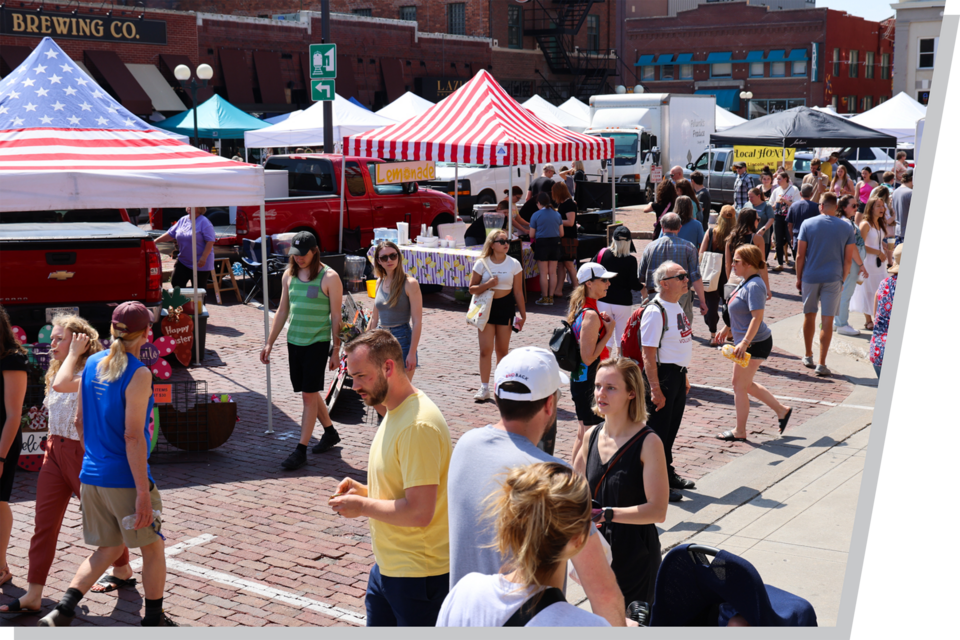 A farmers market in Lincoln, Neb.